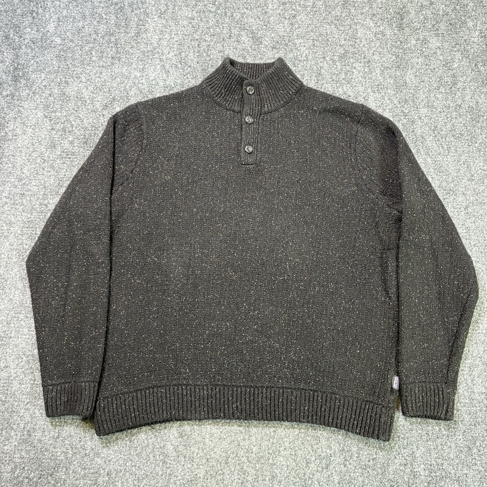 Patagonia Off Country Sweater Mens 2XL Pullover Black Speckled Knit Pullover